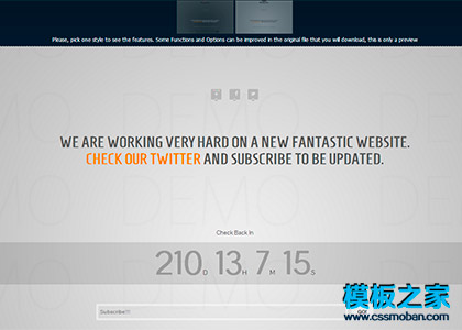 灰色网站上线倒计时css模板下载