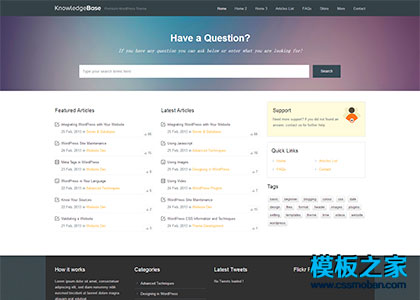 简洁知识问答技术论坛整站html5模板