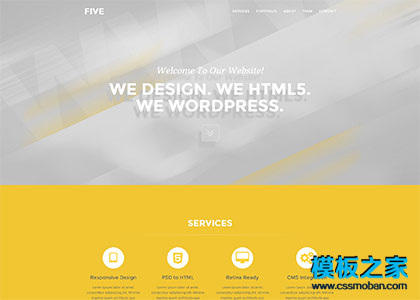 Five精品漂亮bootstrap单页page模板