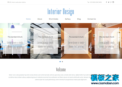 大气漂亮室内设计公司响应式模板
