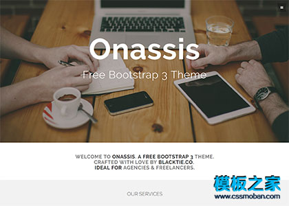 Bootstrap 3 引导页响应式模板下载