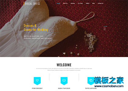 婚礼服装设计企业官网html5模板