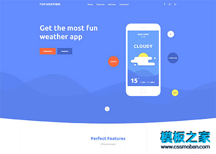 weather app应用官网引导bootstrap模板