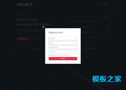 Register form注册登录弹窗box模板