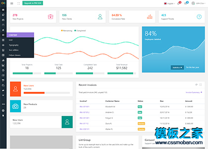 精品Bootstrap Admin Template下载[演示]