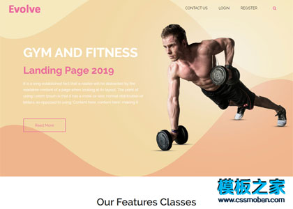 FITNESS健身房响应式网站模板