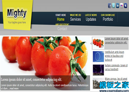 mighty与jQuery内容滑块集合的全站点式网站模板