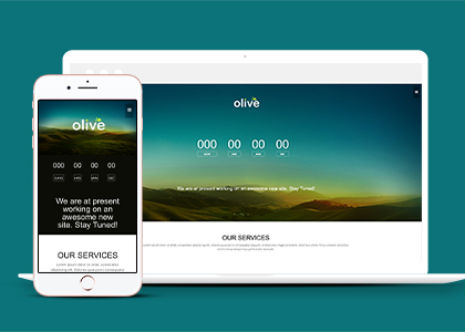 olive橄榄色大自然多用途单页web网站模板