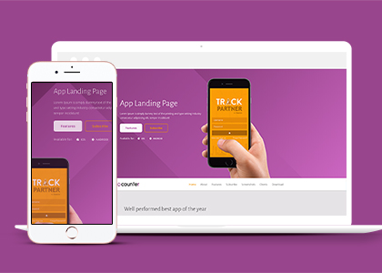 counter双系统app移动应用着陆页响应式网站模板