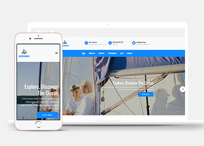 顶级豪华游艇旅行社风景类自举类别网站模板