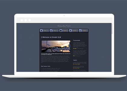 简单网格图文排版企业简介服务宣传介绍网站模板