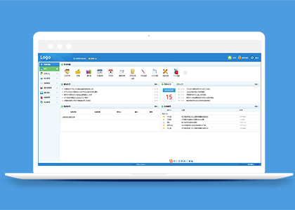 蓝色简约OA管理系统后台模板
