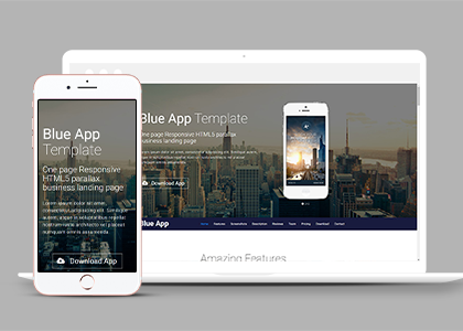 html5高端创新响应式手机APP软件下载介绍页面单页模板