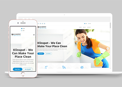 简洁响应式保洁清洁服务公司网站模板