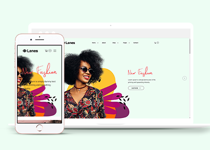 大屏时尚女性服装网上商城网站模板