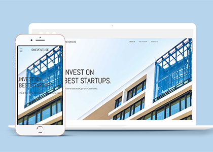 极简宽屏投资公司企业官网单页模板