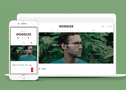 宽屏精品眼镜行业网上销售网站模板