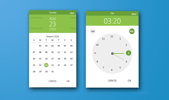 Bootstrap谷歌Material Design风格日期时间选择器