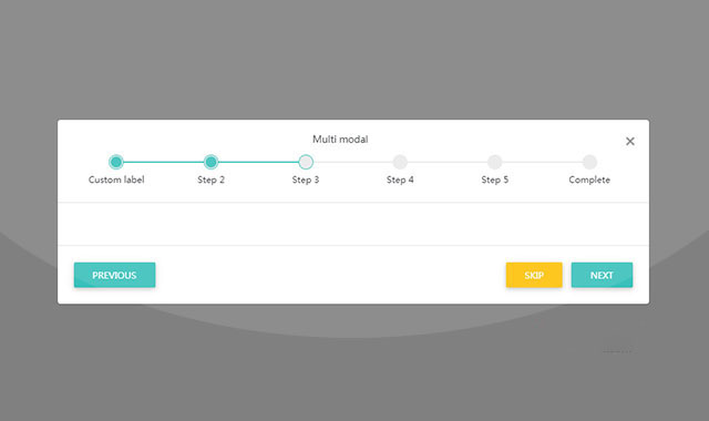 Bootstrap4 多步骤向导模态窗口插件